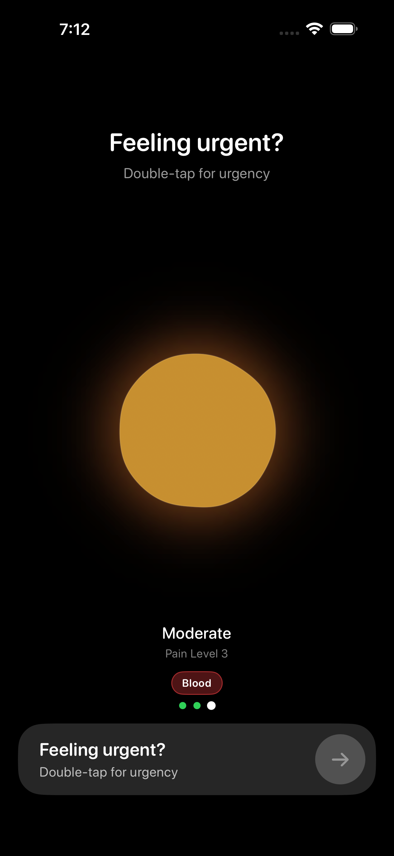 Urgency tracking screen